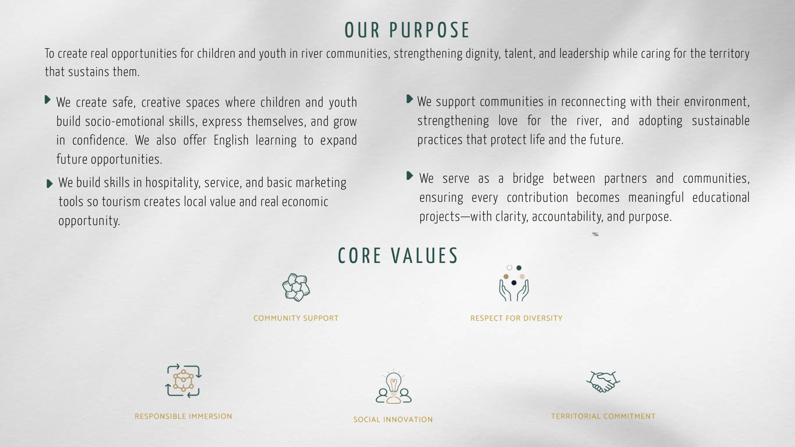 Nuestro Propósito y Valores
